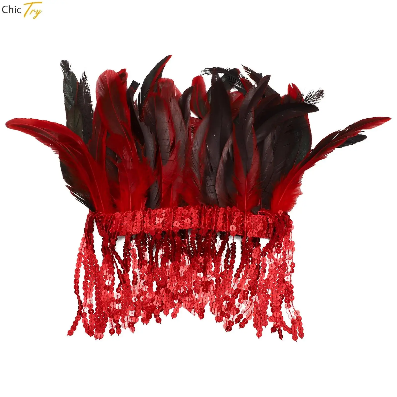 天然の羽のネックカバー,スパンコールのタッセル,ハロウィーンをテーマにしたアクセサリー,ゴシック,偽の襟,パンクケープ,ショール,20年代