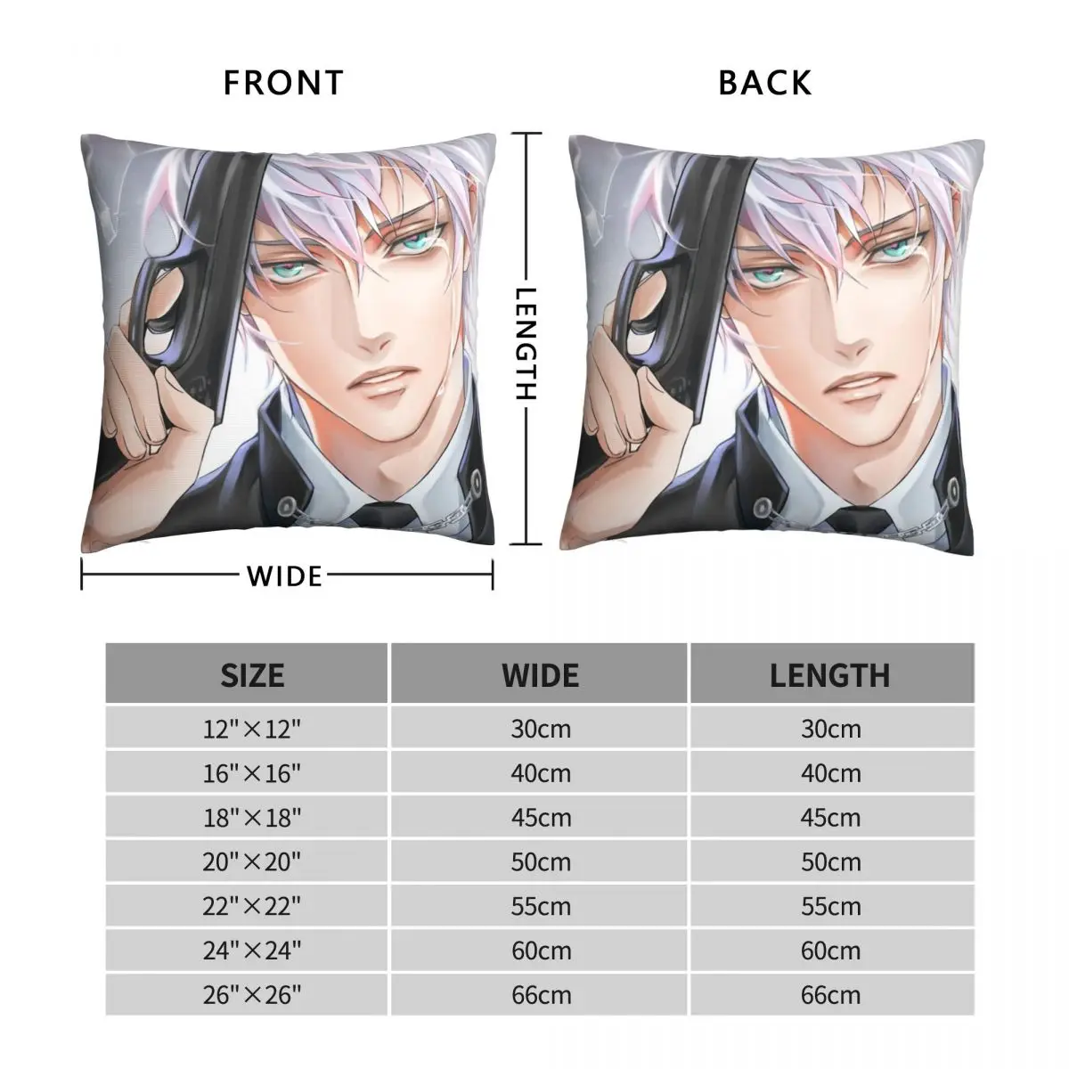 Saeran Mystic Messenger Square Pillowcase Polyester Linen Velvet Printed Zip Decorative Pillow Case Home Cushion Cover Wholesale