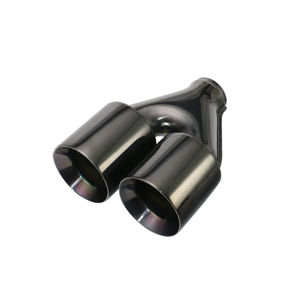 

Automotive Spare Parts Car Exhaust Muffler Tailpipe Y Pipe 2.5" Inlet Double 4" Outlets Universal Stainless Steel Dual Tip