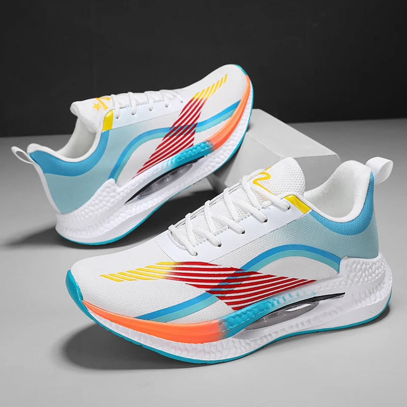 

2025 Shock-absorbing Support Mens Womens Sports Shoes Lightweight Leather Running Shoes Autumn Fashiona Flexible Walking Shoes