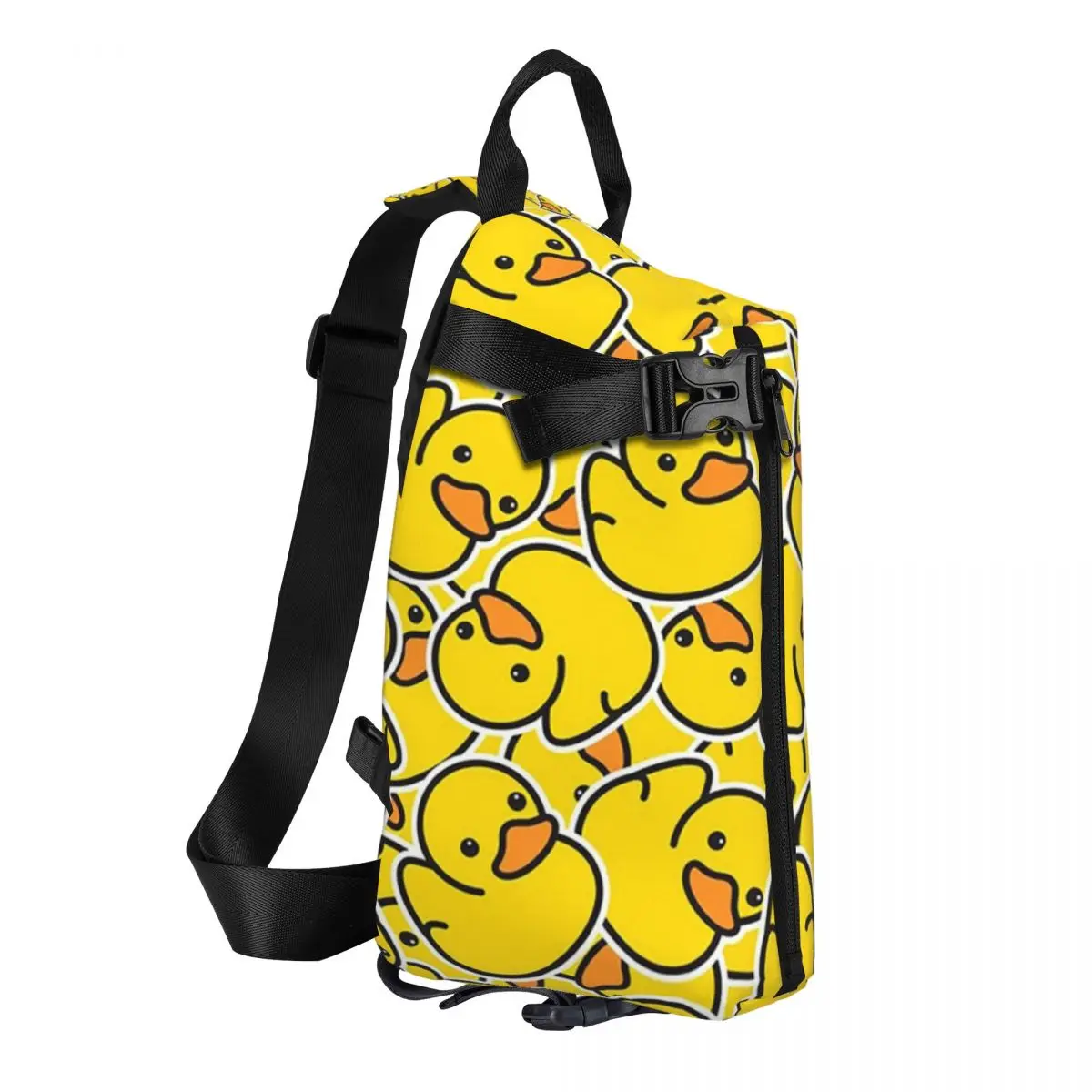 Yellow Classic Rubber Duck Chest Bag Men Sling Crossbody Backpack Chest Bag Travel Hiking Daypack Shoulder Bag