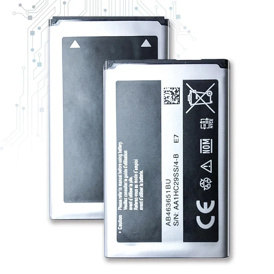 Mobile Phone Batteries  AB463651BU For Samsung W559 S5620I S5630C S5560C C3370 C3200 C3518 J808 F339 S5296 C3322 GT-C3530 S5610