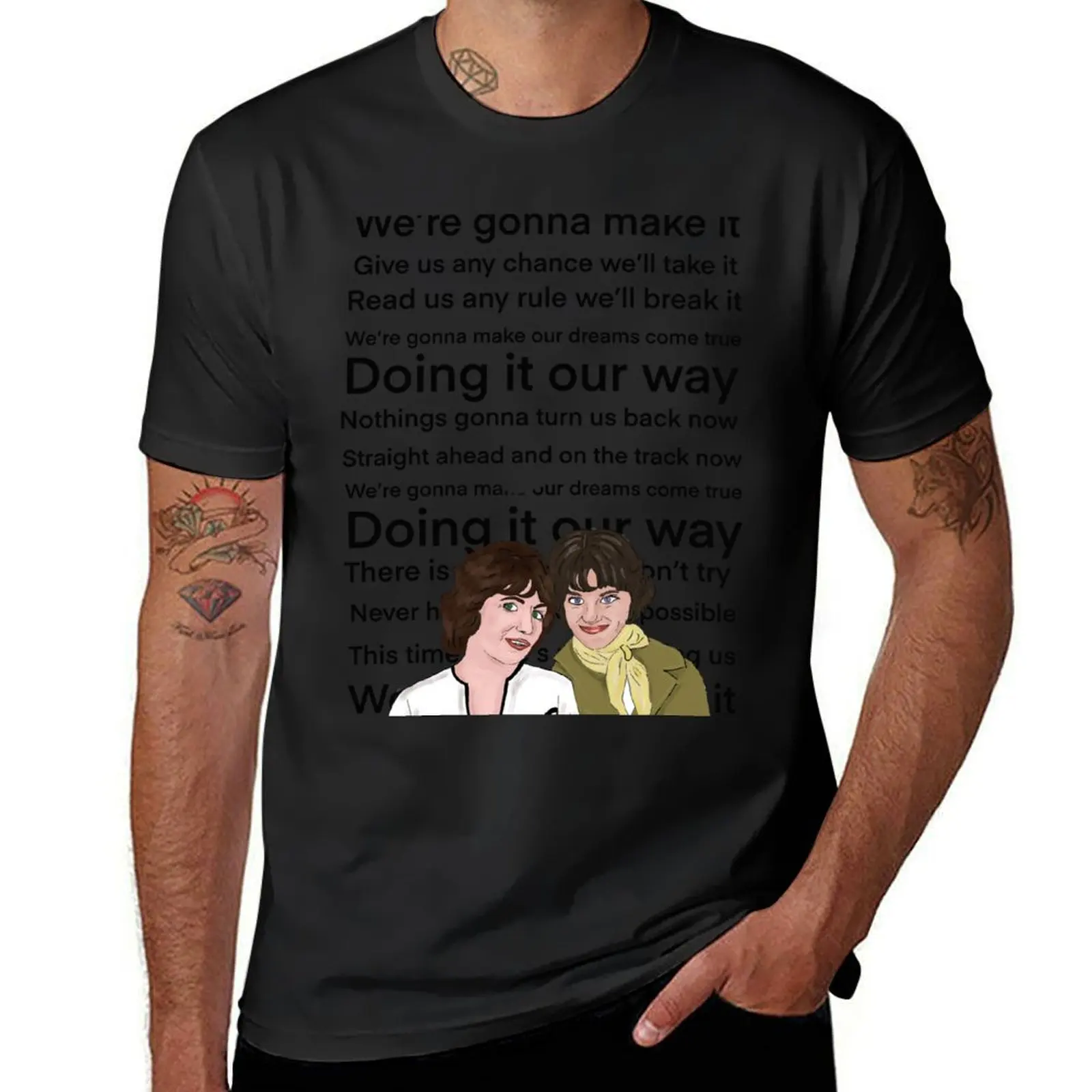 Laverne and Shirley T-Shirt funnys blanks T-shirts for men cotton