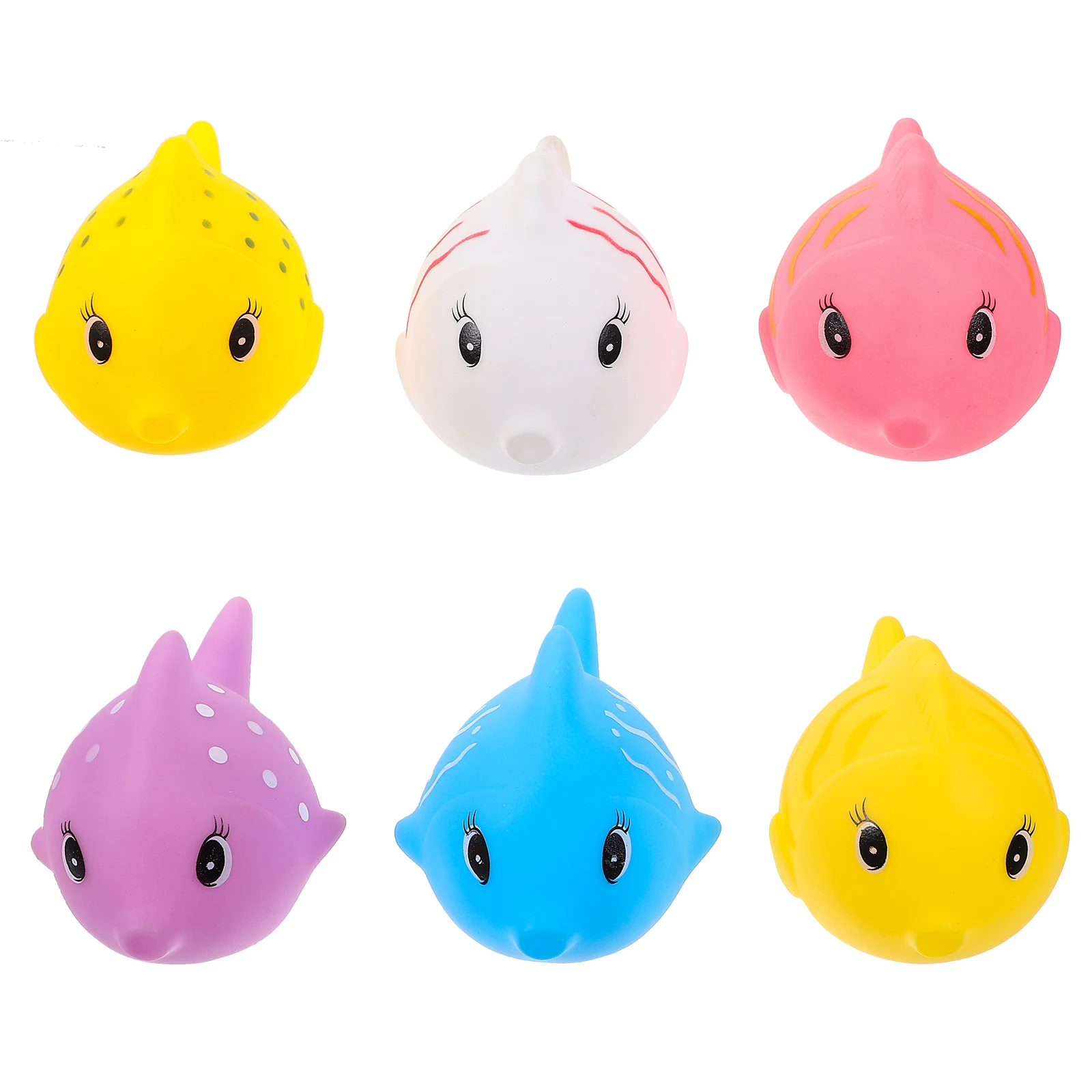 6 개 작은 물고기 목욕 장난감 밝은 색상 만화 동물 플로팅 어린이 감각 개발 유아 놀이 시간 교육 장난감