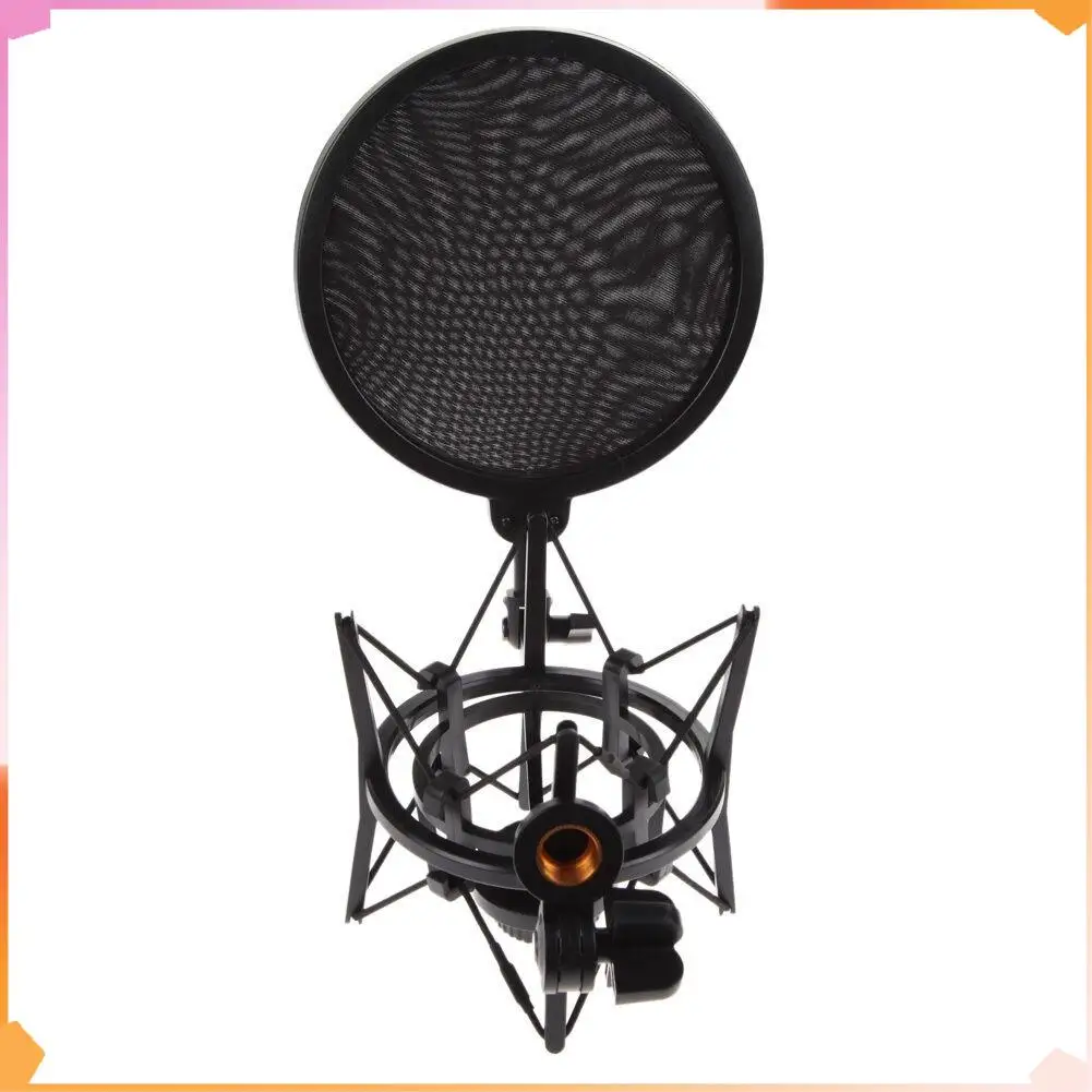 

B94A 2X Professional Microphone Mic Shock Mount With Shield Articulating Head Holder Stand Bracket For Studio Broadcast
