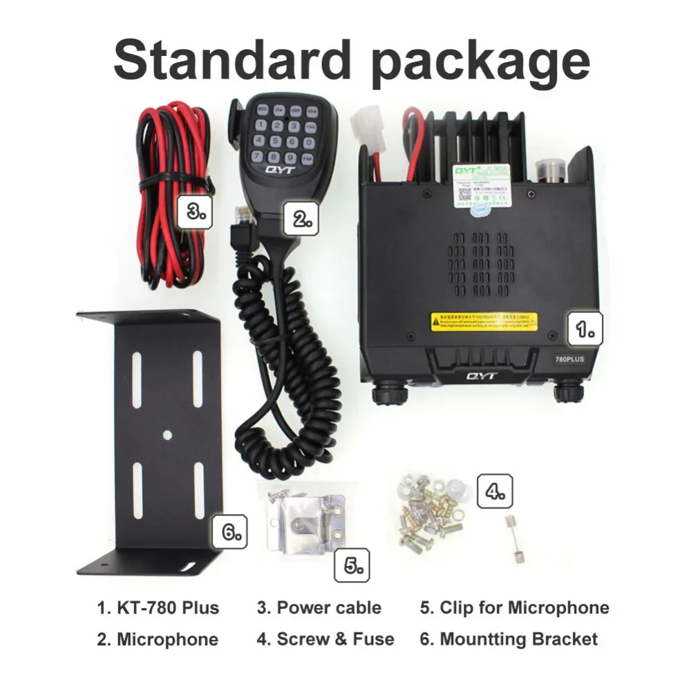 QYT KT-780 Plus 100Watts Radio Mobile Haute Puissance VHF 136-174mhz Ham Autoradio Transcsec 200 canaux Communication Longue Portée