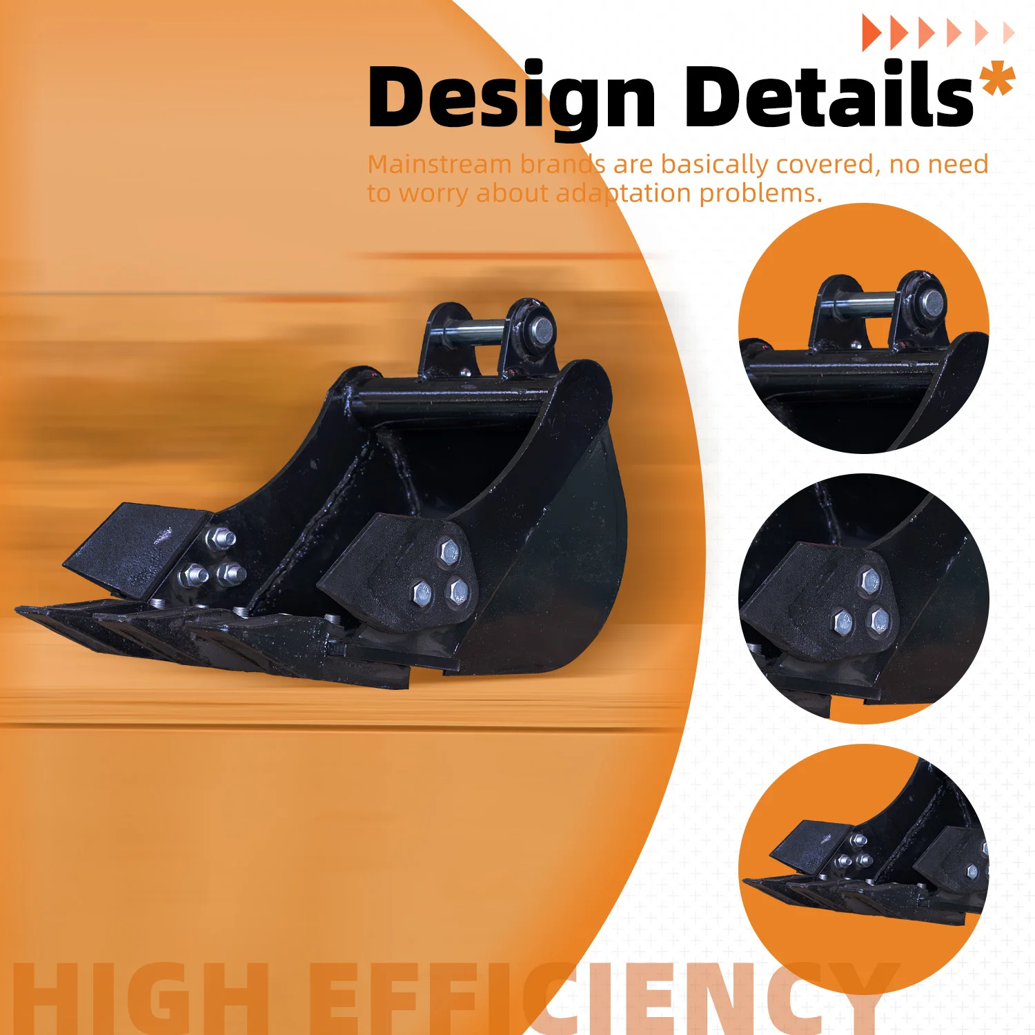 أجزاء حفارة 300 مللي متر دلو ذو أسنان ضيقة 1-1.8T مرفقات حفارة لتطبيقات مختلفة