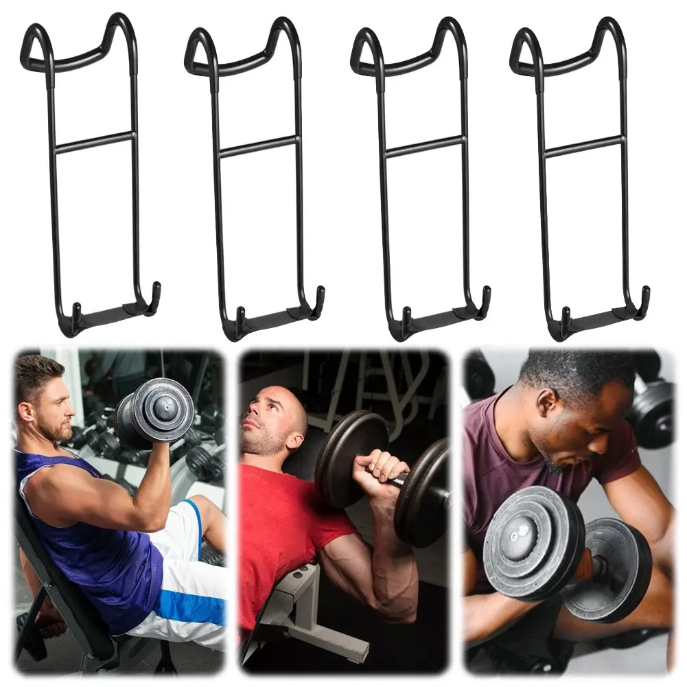 1-4PCS Dumbbell Spotter Hooks Hangers 250Lbs Heavy Power Dumbbells Rack Attachments Dumbbell Bench Press Hold Up Safety Connecto