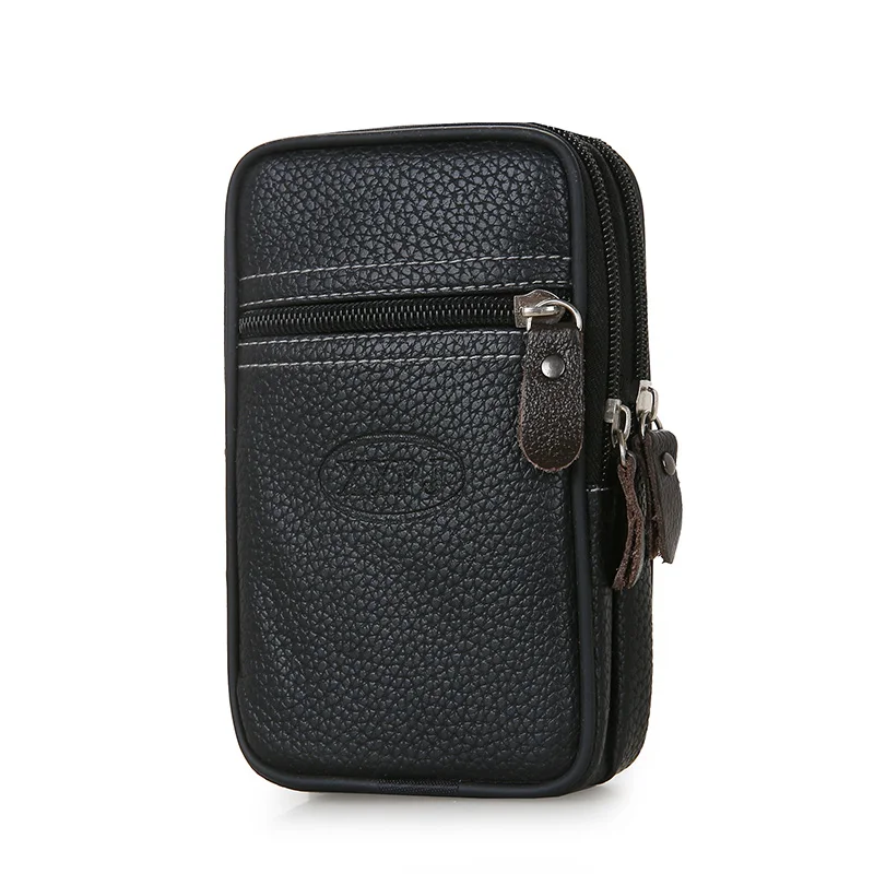 

Новая мужская многофункциональная поясная сумка для телефона, горизонтальная и вертикальная модели, кожаная поясная сумка для мужчин