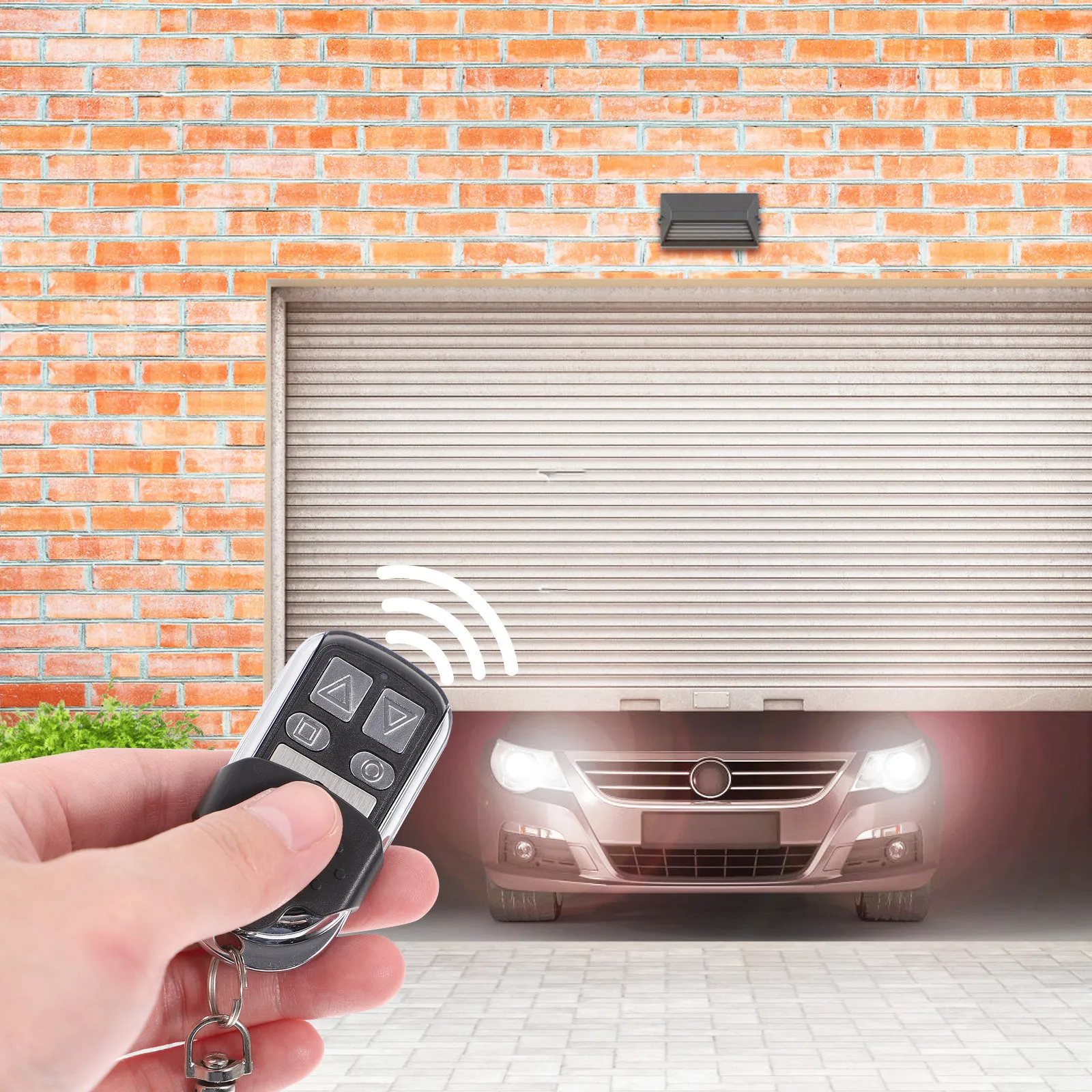

Garage Door Remote Key Fob 4-Button Keyless Entry Remote Controller Mini Key Chain Strong Signal Stable Garage Door
