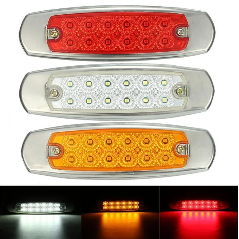 

12 LED Car Truck LED Side Marker Light 12V 24V Waterproof Clearance Light for Truck Trailer Lorry Caravan Bus Van Boat