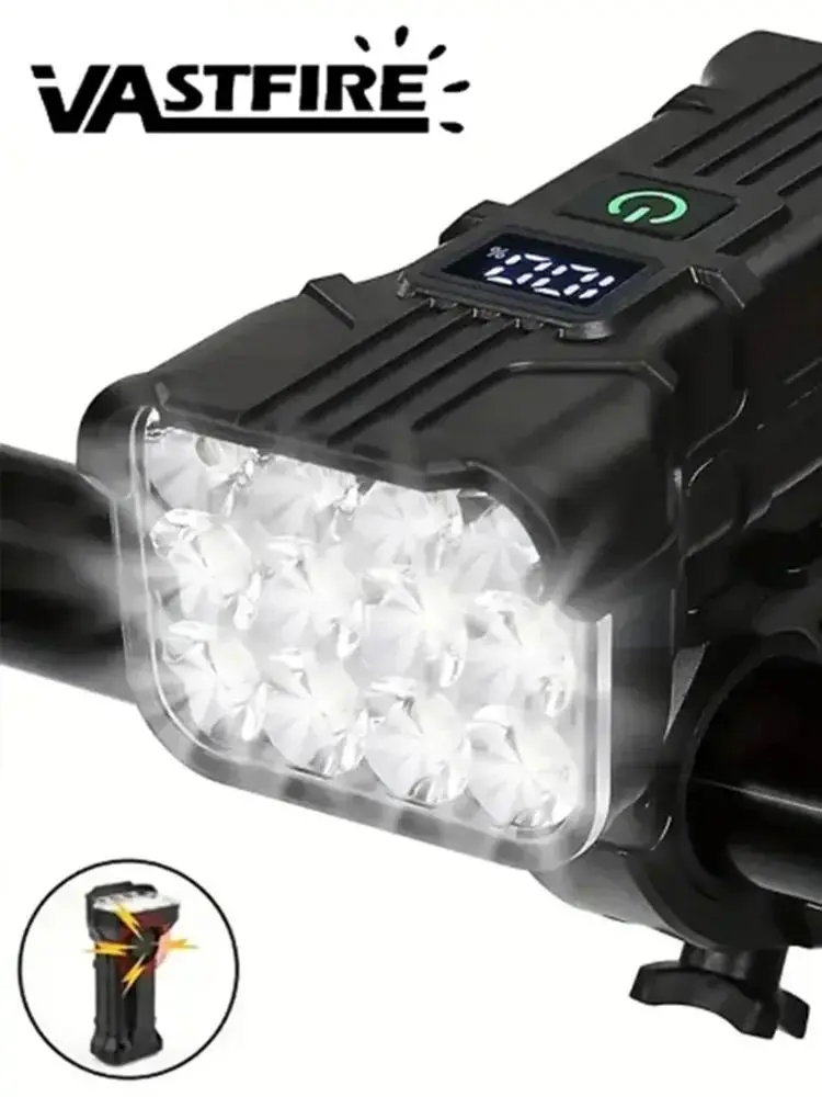 AliExpress VASTFIRE 12 LED Bicycle Front Light Rechargeable Bike Light with Horn MTB Bicycle Head Lights Cycling Bike Safety Lamp for Night Riding