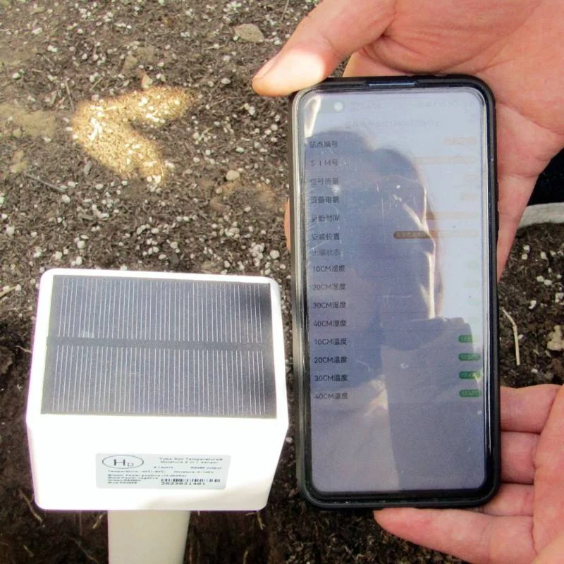 Solar Powered IoT  Multi Layer Conduit Tube Soil Moisture Temperature Sensor RS485 Modbus WiFi 4G Data Logger