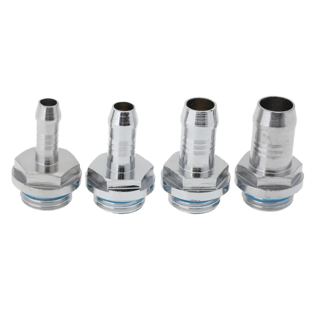 6pcs PC Water Cooling Two-Touch Fitting G1/4 Thread Barb Connector for Computer Cooling System Barb Fitting 6mm /7.2mm/9 mm/11mm