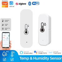 Tuya Zigbee WiFi Temperature And Humidity Sensor APP Remote Monitor For Smart Home var SmartLife WorkWith Alexa Google Assistant