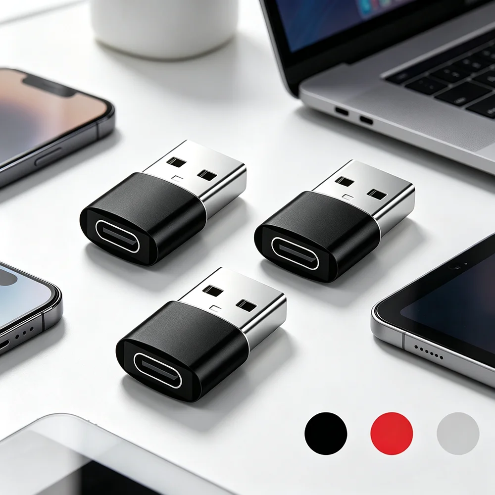 4Pcs USB To Type C OTG Adapter USB USB-C Male To Micro USB Type-c Female Converter For Macbook Samsung S20 USBC OTG Connector
