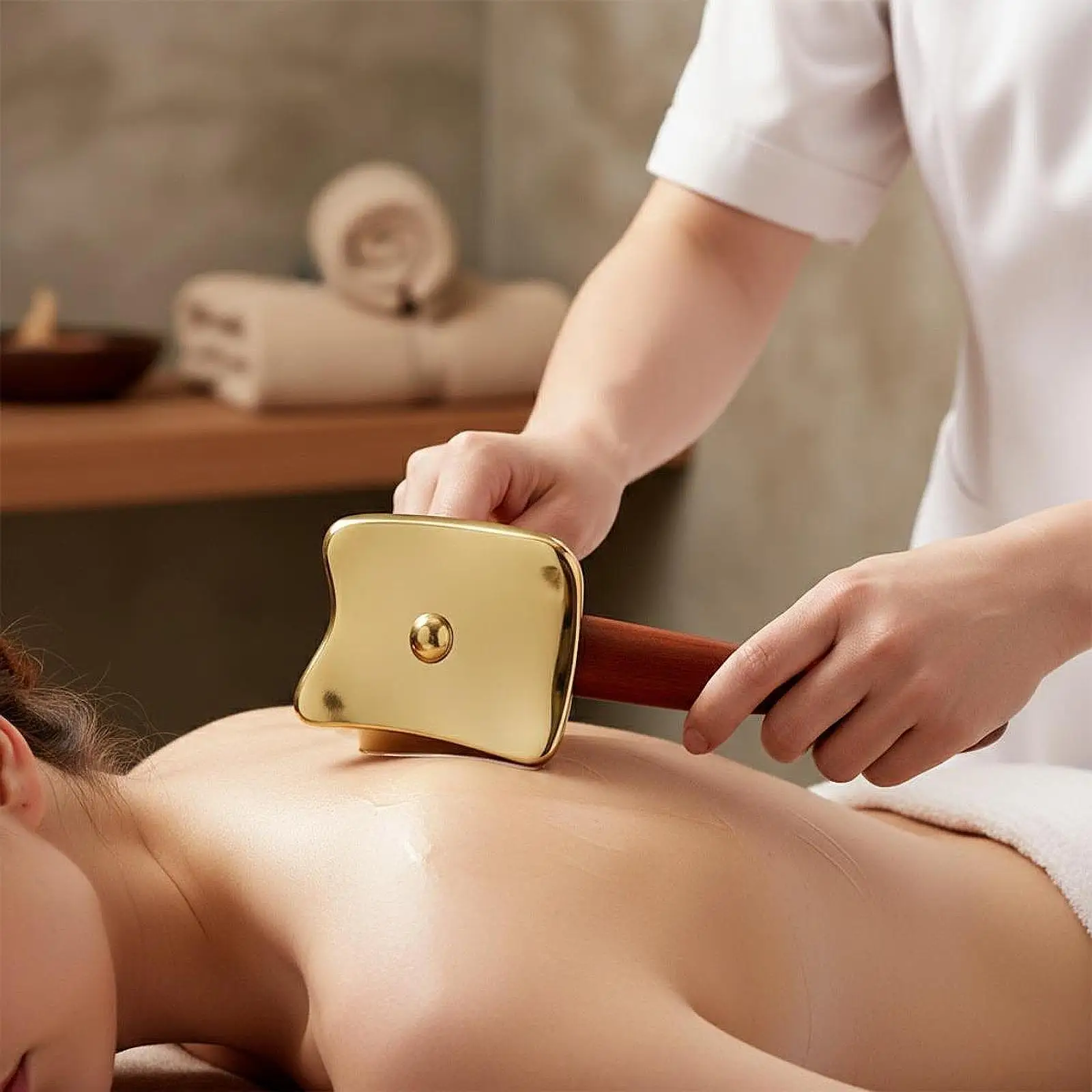 Multifunctional Wooden Gua Sha Board Self Back Massager Plate for Home Massage Therapy Kit