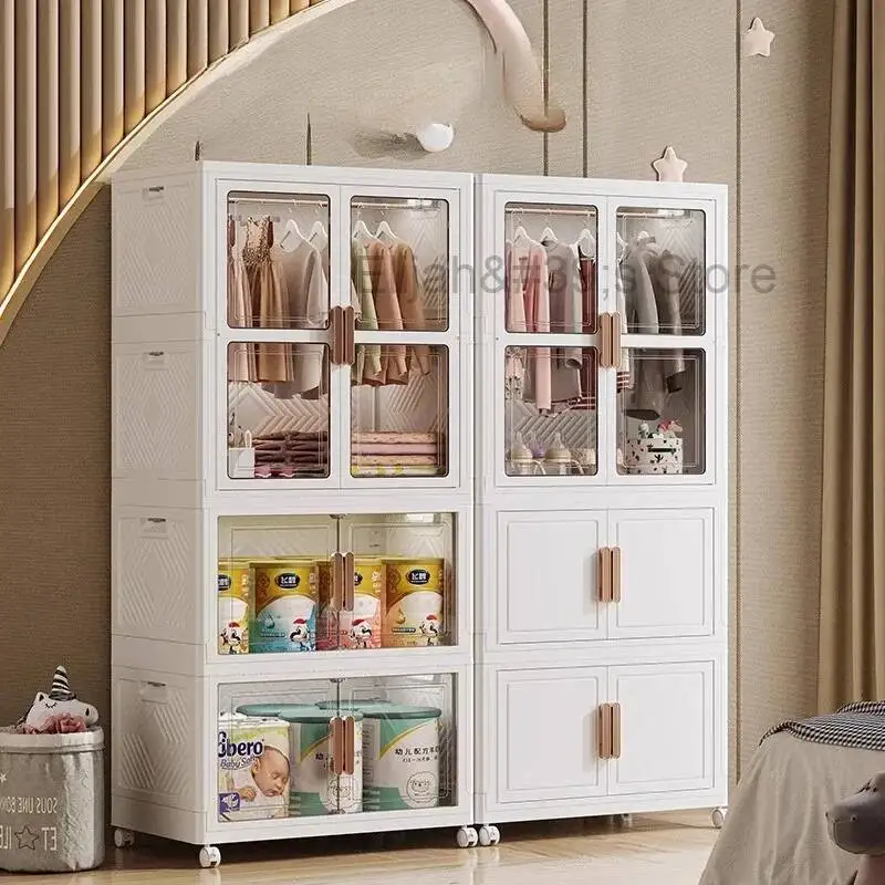 

Room Storage Children Wardrobes Portable Plastic Closet Plastic Children Wardrobes Baby Penderie Enfant Room Furniture MR50CW