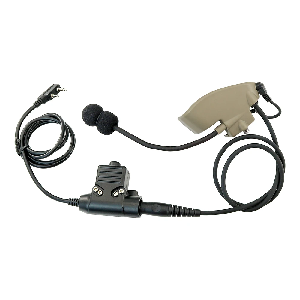 TS TAC-SKY Hearing Protection Tactical Wendy Helmet Bracket Version Headset with External Mic Kit for Airsoft Shooting Hunting