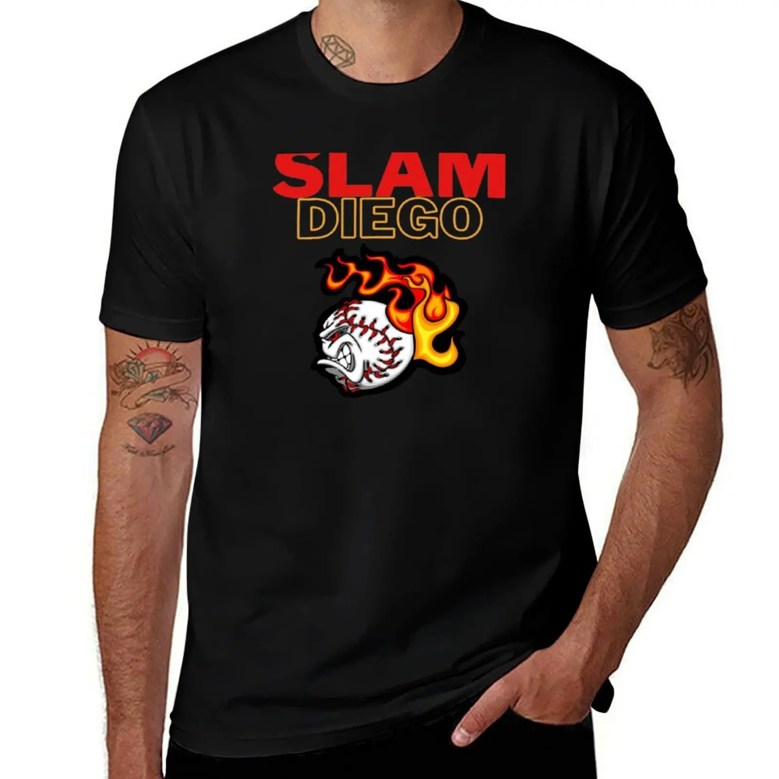Slam Diego Padres T-shirts T-Shirt Classic Basic Casual T-Shirt