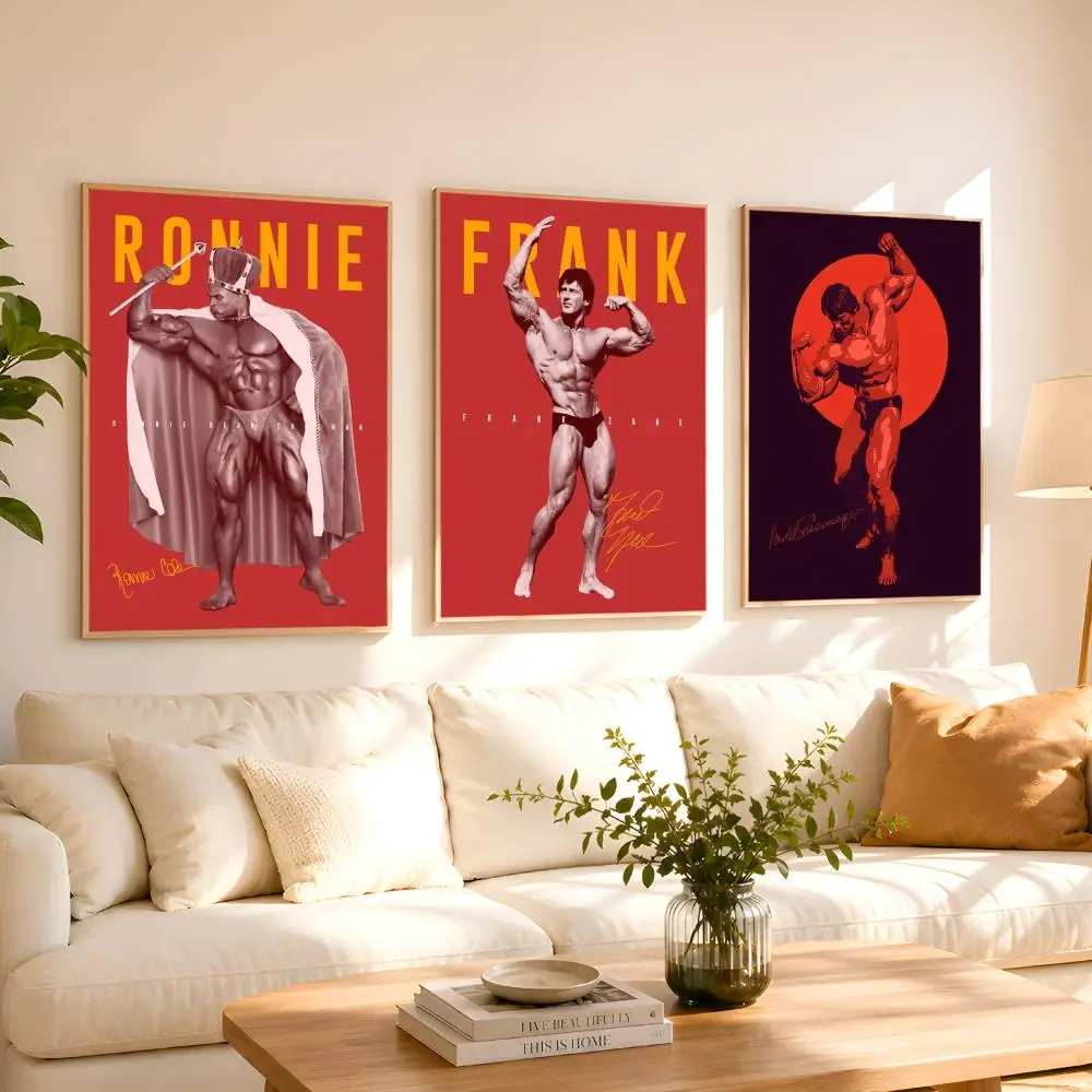 Bodybuilding King-Arnold Poster 1PC HD Matte Peel And Stick Wall Decor For Bedroom Living Room Dorm Office