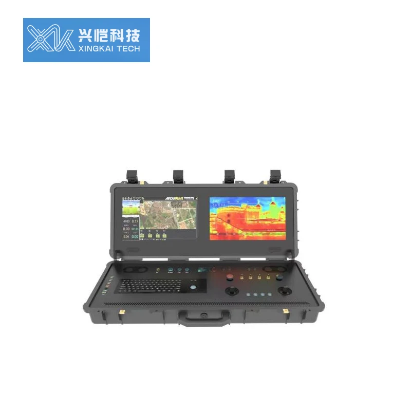 Remote Broadcasting Dual-Screen Portable Ground Control Station Reverse Rotor System Data Link Remote Control System for VTOL RC - Image 2