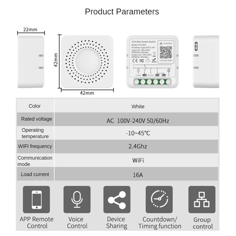 16A Wifi Mattre Smart Switch With Power Metering Mini Smart Breaker Smart Life Control Support Google Home Spare Parts