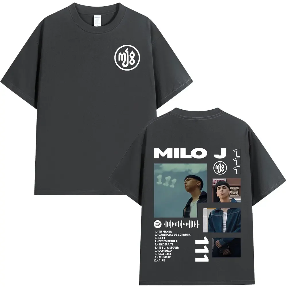 Rapper Milo J 111 Album Merch T Shirt Men Women Fashion Hip Hop T-shirt Cotton Casual Oversized Short Sleeve T-shirts Fans Gift