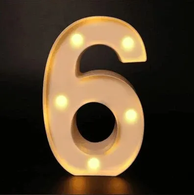 Nummerletterlamp Lichtgevend Alfabet Led-Verlichting Versiering Nachtlampje Voor Thuis Bruiloft Verjaardag Kerstfeest Decoratie