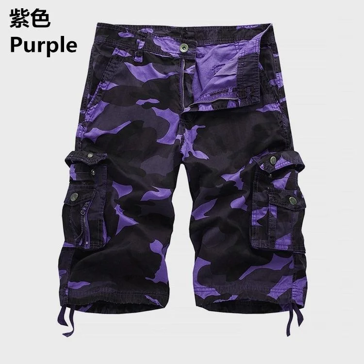 Summer men\'s camouflage Short Cargo Loose multipocket military trouser Fashion Work Short Pants Large Size