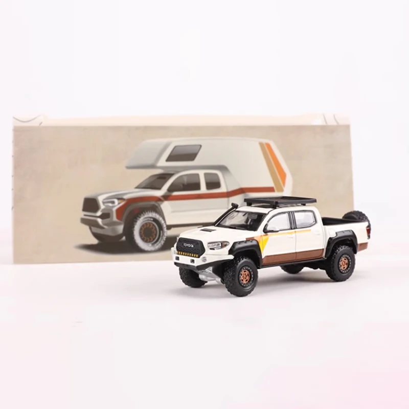 1/64 Scale TACOMA Off-road Camping Version Alloy Car Model Classics Adult Souvenir Gift Static Display