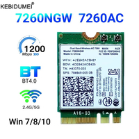7260AC Bluetooth 4.0 WiFi Wireless Network Card NGFF M.2 Wifi Dongle 802.11AC Dual Band 2.4G 5G For Laptop 7260 7260NGW