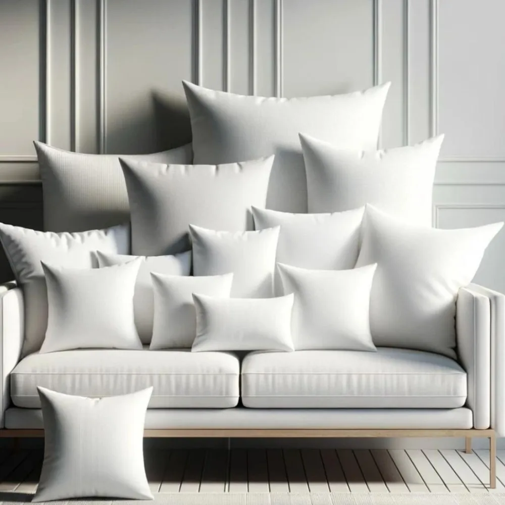 White Throw Pillow Insert 70x70cm 60x60cm 50x50cm 45x45cm 30x50cm 35x55cm 40x120cm 40x60cm Rectangle Premium Fluffy Pillow Forms