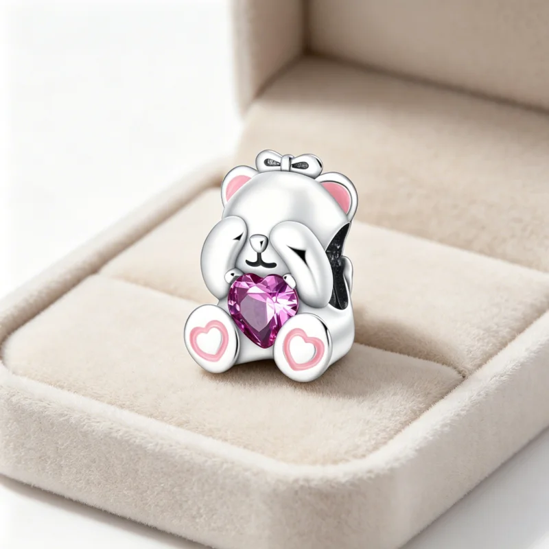 New 925 Sterling Silver Little Bear Charms Beads For Women Fit Original Bracelet DIY Birthday Jewelry Gifts