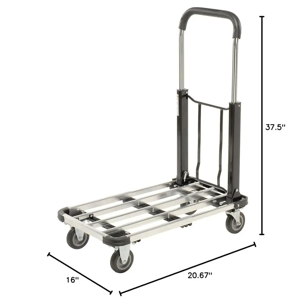عربة شحن قابلة للطي مع منصة تحميل قابلة للتمديد
