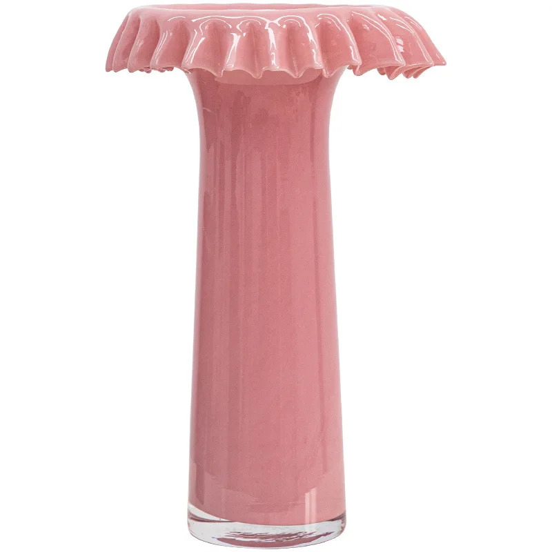 

Medieval light luxury glass vase, high-end flower arrangement, living room dining table entrance modern decoration