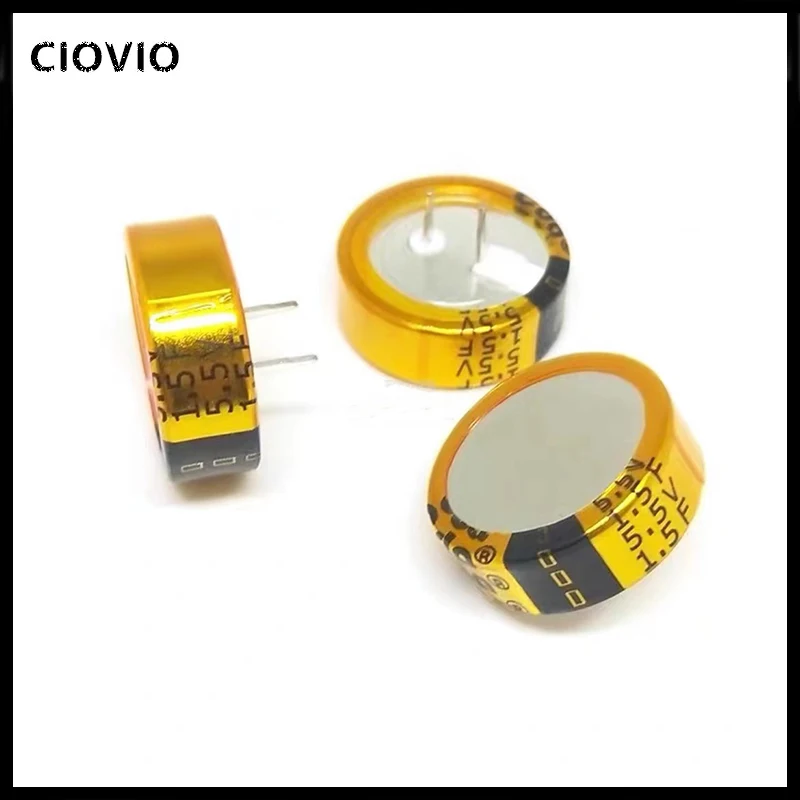 20 Pcs  C-type Golden Farad capacitor 5.5V 0.1F 0.22F 0.33F 0.47F 1.0F 1.5F super farad capacitor