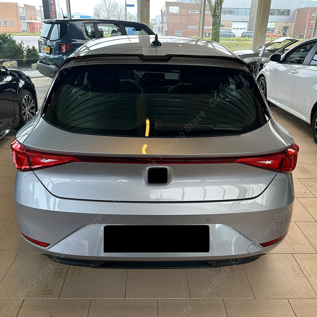 Glänzend schwarzer ABS-Heckspoilerlippenflügel für Seat Leon Mk4 2021 2022 2023 2024 2025 2026 Auto-Dachspoiler Tuning Bodykit