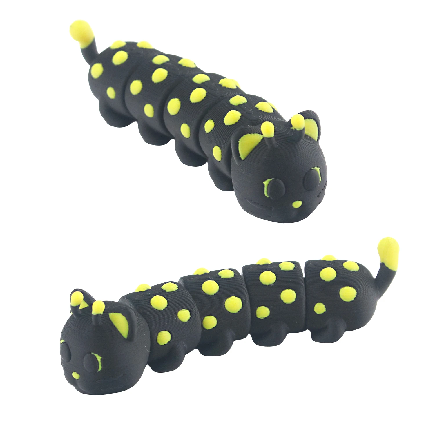 

Милая гусеница с 3D-печатью, свободно вращающаяся хвостовое соединение, игрушка для снятия стресса, украшение для рабочего стола