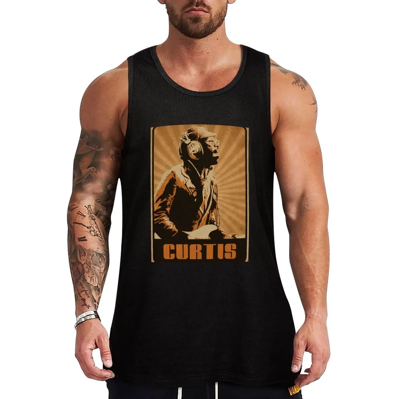 Curtis Mayfield Tank Top tops vest for men Sportswear for men sleeveless jackets