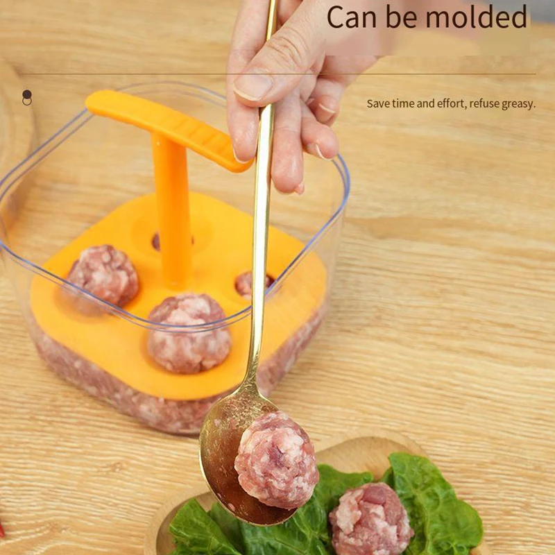 Meatball Maker Kitchen Extruded Meatball Making Tool Maker Meatball Mold Plastic Translucent Meatball Shaper