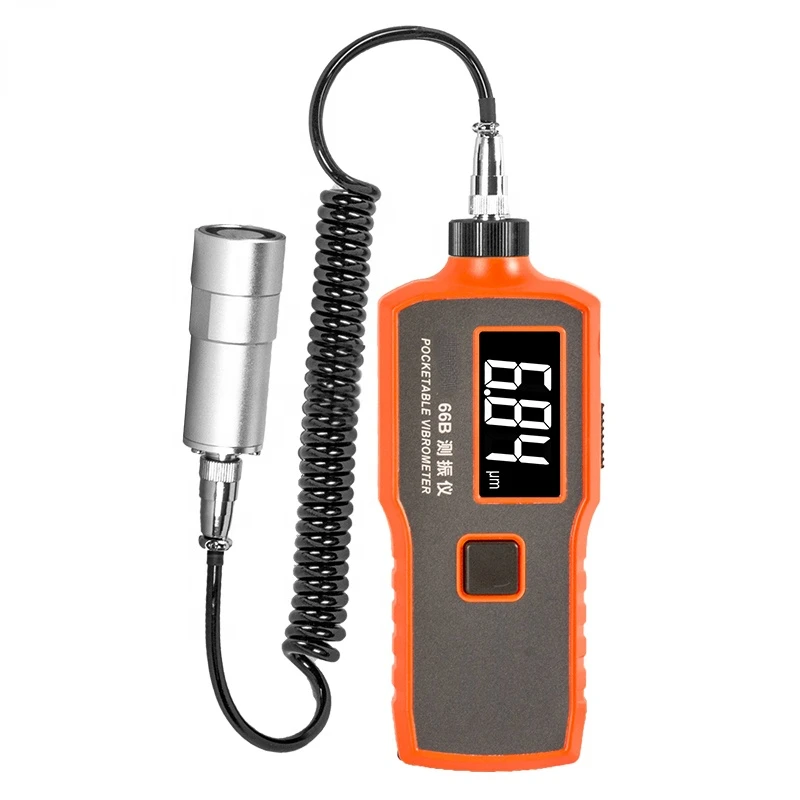Hot Selling 66B Digital Vibration Meter Low Frequency Displacement 0.01-19.99mm Acceleration 0.01-19.99m/s2 Vibrometer