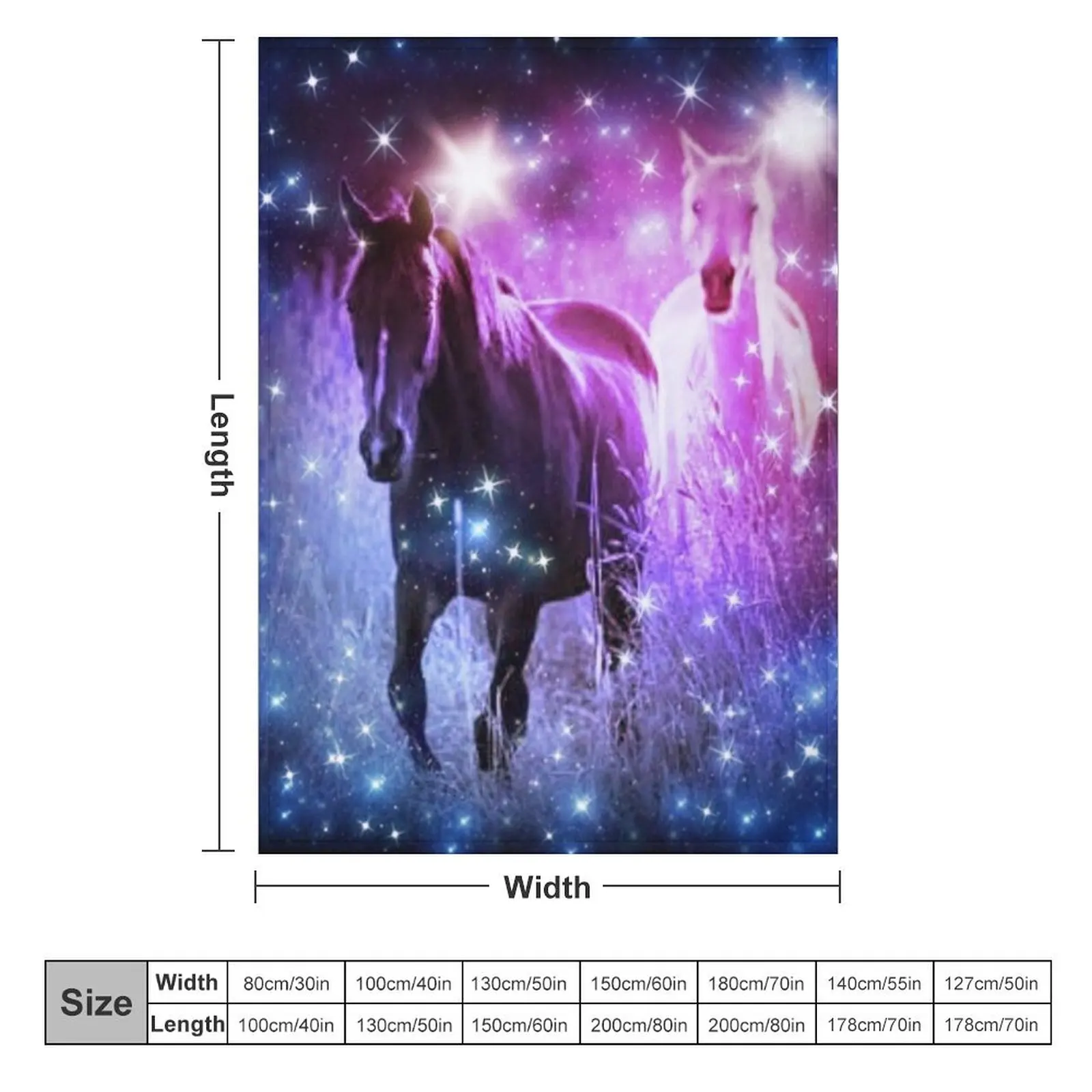 Beautiful Star Burst Horses Throw Blanket Summer Single decorative Blankets