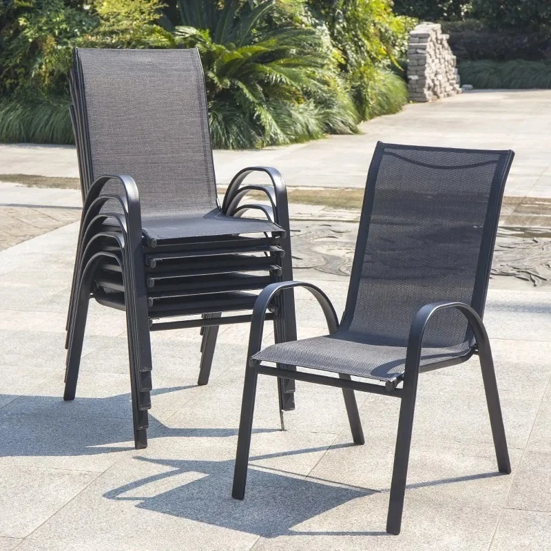 & Nordic Simple Armchair for Garden Furniture Creative Backrest Garden Chairs Garden Leisure Outdoor Chair Waterproof Sofa Chair