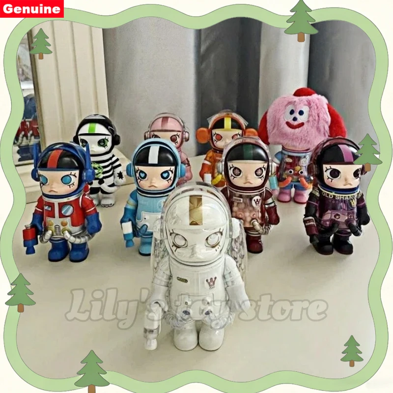 

Original POP MART Mega Space Molly 100% Series 4 Blind Box Cute Figures Desktop Ornaments Kawaii Toys Customized Birthday Gift