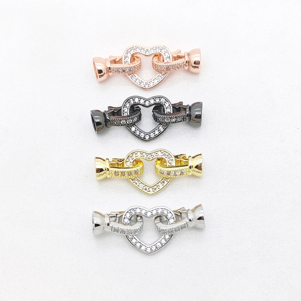 2 Pieces Connector for DIY Necklaces Bracelet Making Gold Silver Chains Round Heart Fantastic Jewelry Accessory Items Wholesale