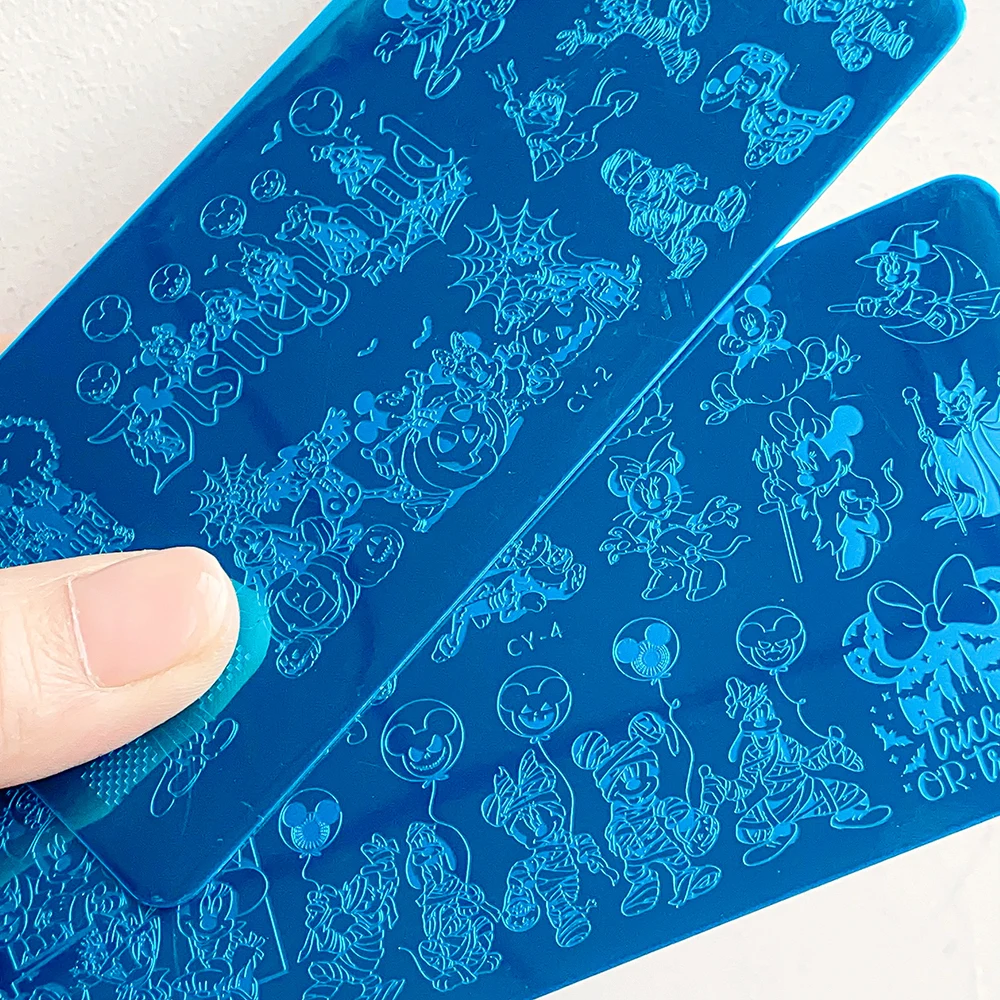 12x14,5 cm Cartoon Mickey Design Nail art Stempelplatten Edelstahl Mickey Nail art Vorlage DIY Mickey Maniküre Werkzeug &*&