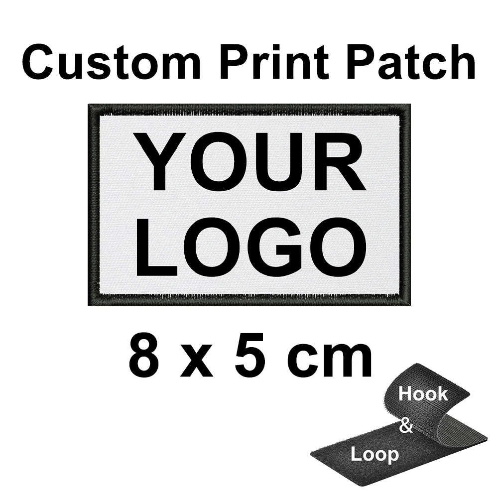 Custom Brand Logo Name Patches On Clothes Customized Tactical Stripes Badge With Hook Loop Printed Patch For Clothing Bags