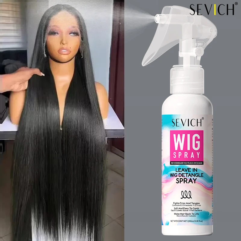 SEVICH 100Ml Top Wig Care Solution Spray Anti Frizz Hair Protection For Synthetic Human Hair Conditioner Smooth Oil For Wigs