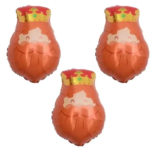 3 PCS King Heart Cartoon Balloons König Folha Ball Ball Geburtstagsfeier Babyparty -Dekoration Kinder Hélio Ar Globes 8 Hauptverkäufe Cha Offenbarung Bebe - №5